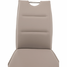 Scaun dining NAJAC, maro deschis, piele eco/crom, 44x60.5x98 cm Kondela