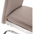 Scaun dining NAJAC, maro deschis, piele eco/crom, 44x60.5x98 cm Kondela