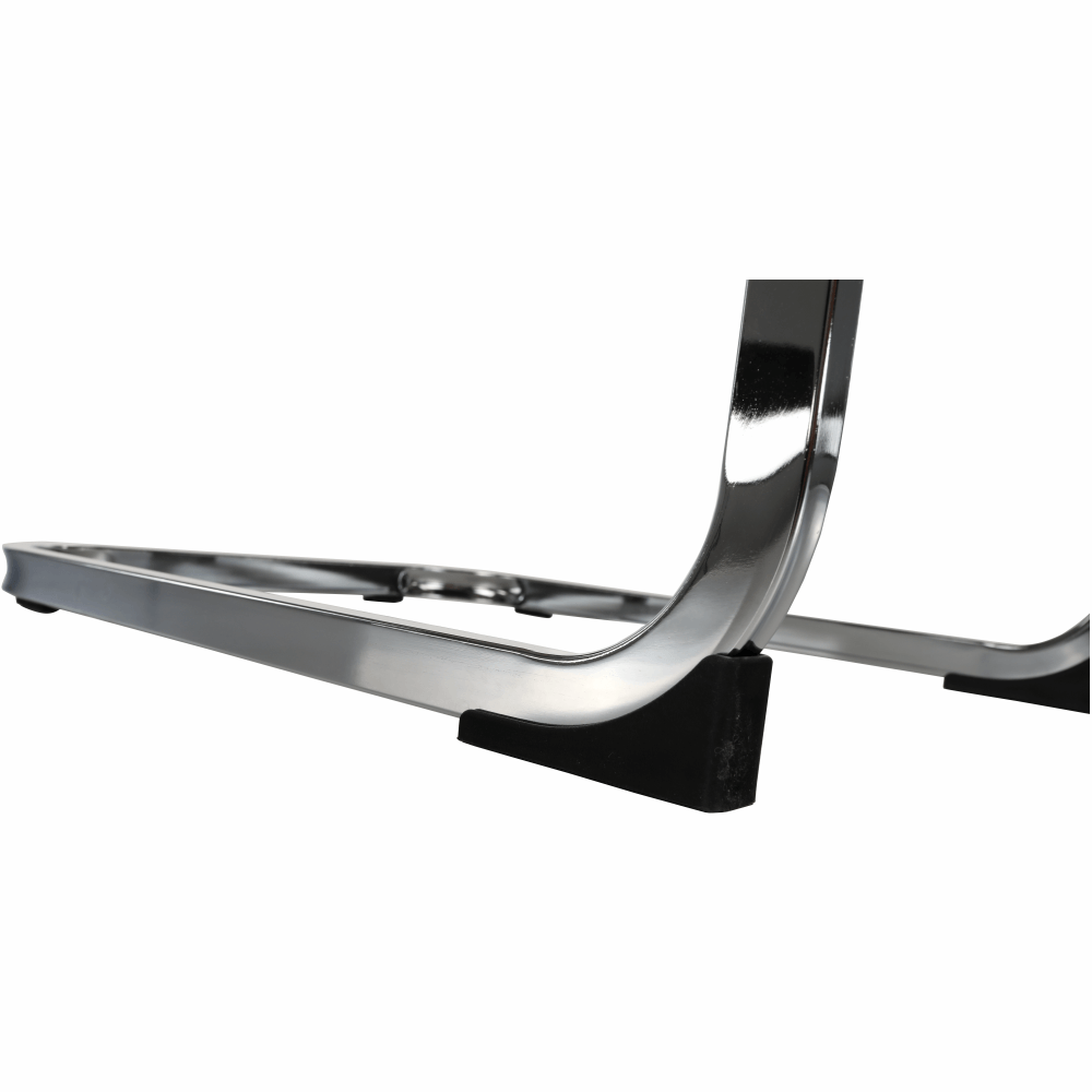 Scaun dining NAJAC, maro deschis, piele eco/crom, 44x60.5x98 cm Kondela