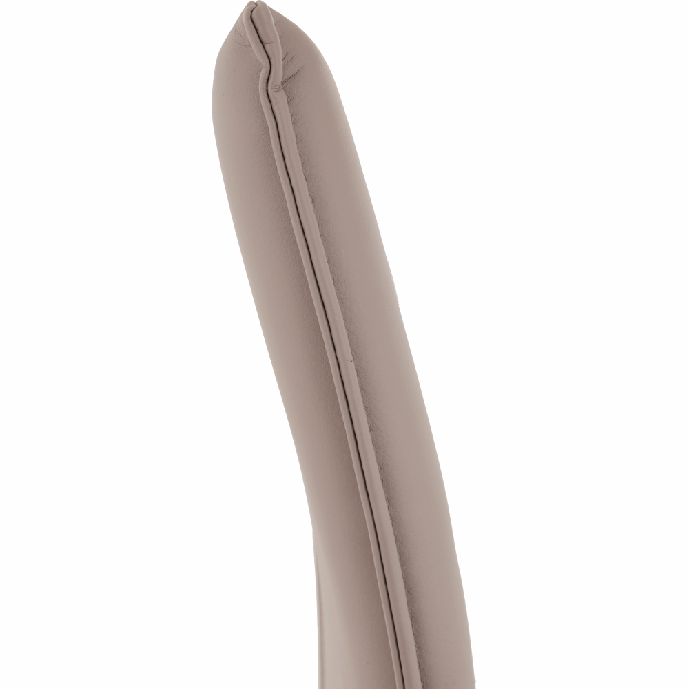 Scaun dining NAJAC, maro deschis, piele eco/crom, 44x60.5x98 cm Kondela