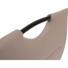 Scaun dining NAJAC, maro deschis, piele eco/crom, 44x60.5x98 cm Kondela