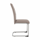 Scaun dining NAJAC, maro deschis, piele eco/crom, 44x60.5x98 cm Kondela