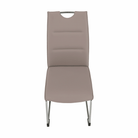 Scaun dining NAJAC, maro deschis, piele eco/crom, 44x60.5x98 cm Kondela