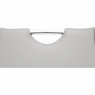 Scaun dining NAJAC, gri deschis, piele eco/crom, 44x60.5x98 cm Kondela