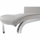Scaun dining NAJAC, gri deschis, piele eco/crom, 44x60.5x98 cm Kondela