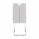 Scaun dining NAJAC, gri deschis, piele eco/crom, 44x60.5x98 cm Kondela
