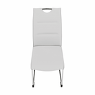 Scaun dining NAJAC, gri deschis, piele eco/crom, 44x60.5x98 cm Kondela