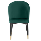 Scaun de sufragerie BRIVIESGA, țesătură Velvet verde/negru, 51x60x86 cm Kondela