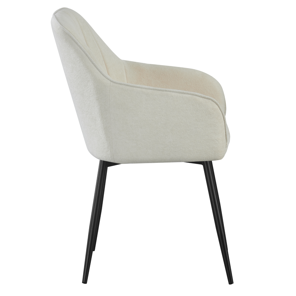 Fotoliu de design CALAHORRA, crem/negru Kondela