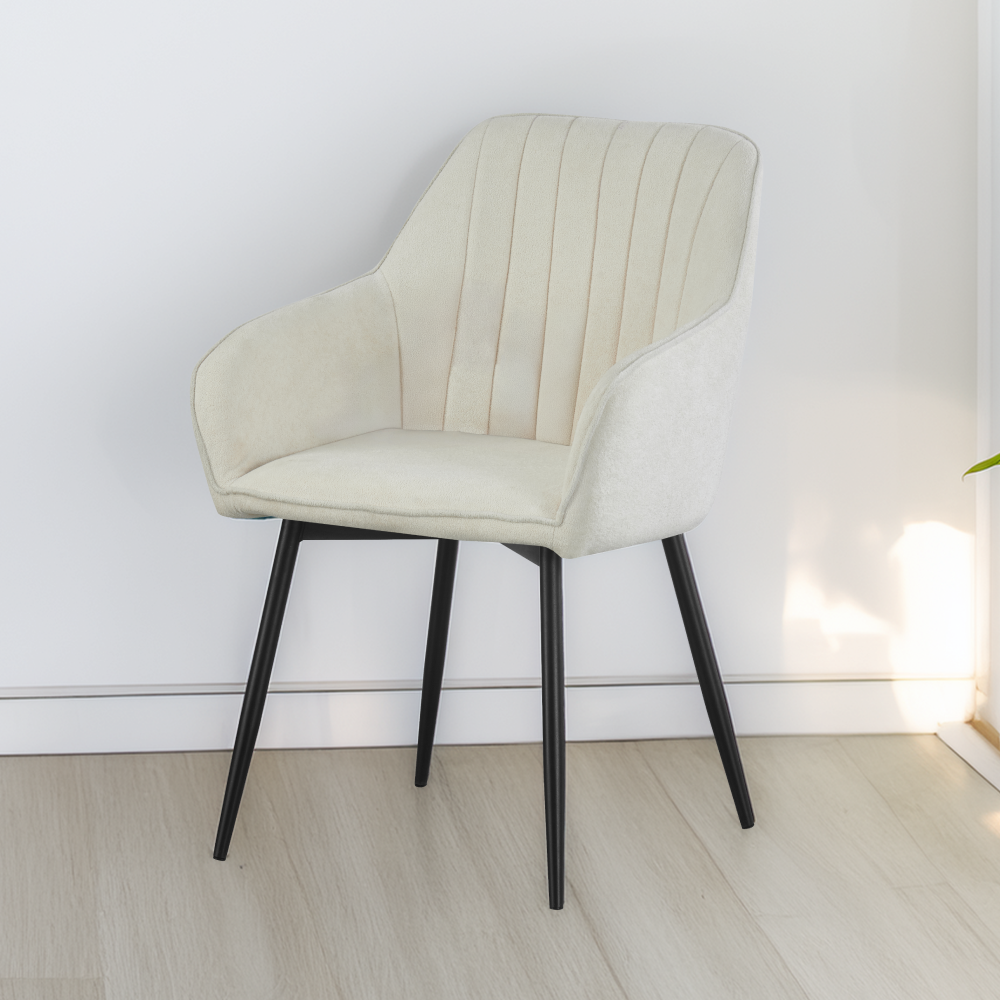Fotoliu de design CALAHORRA, crem/negru Kondela