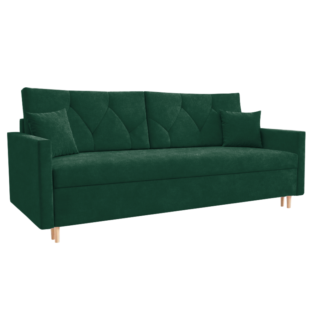 Canapea extensibilă VISEU, verde, 217x87x97 cm Kondela