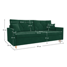 Canapea extensibilă VISEU, verde, 217x87x97 cm Kondela