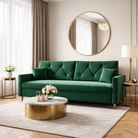 Canapea extensibilă VISEU, verde, 217x87x97 cm Kondela