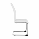 Scaun dining COMPIEGNE, alb / crom, piele eco, 42x56x99 cm Kondela