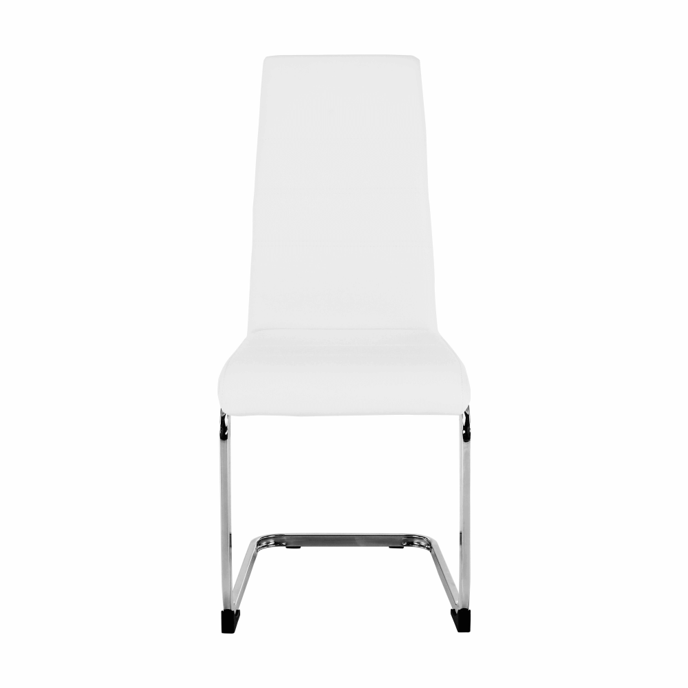 Scaun dining COMPIEGNE, alb / crom, piele eco, 42x56x99 cm Kondela