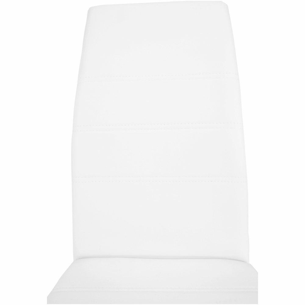 Scaun dining COMPIEGNE, alb / crom, piele eco, 42x56x99 cm Kondela