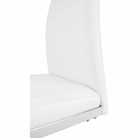 Scaun dining COMPIEGNE, alb / crom, piele eco, 42x56x99 cm Kondela