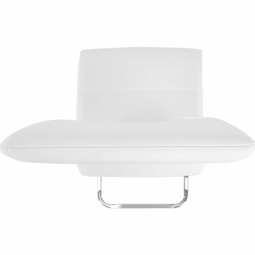 Scaun dining COMPIEGNE, alb / crom, piele eco, 42x56x99 cm Kondela