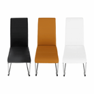 Scaun dining COMPIEGNE, alb / crom, piele eco, 42x56x99 cm Kondela