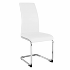 Scaun dining COMPIEGNE, alb / crom, piele eco, 42x56x99 cm Kondela