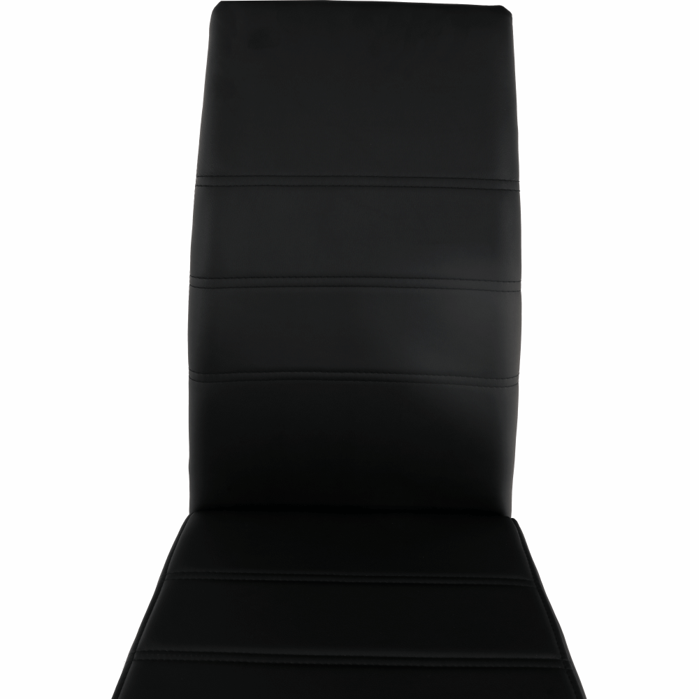Scaun dining COMPIEGNE, negru / crom, piele eco, 42x56x99 cm Kondela