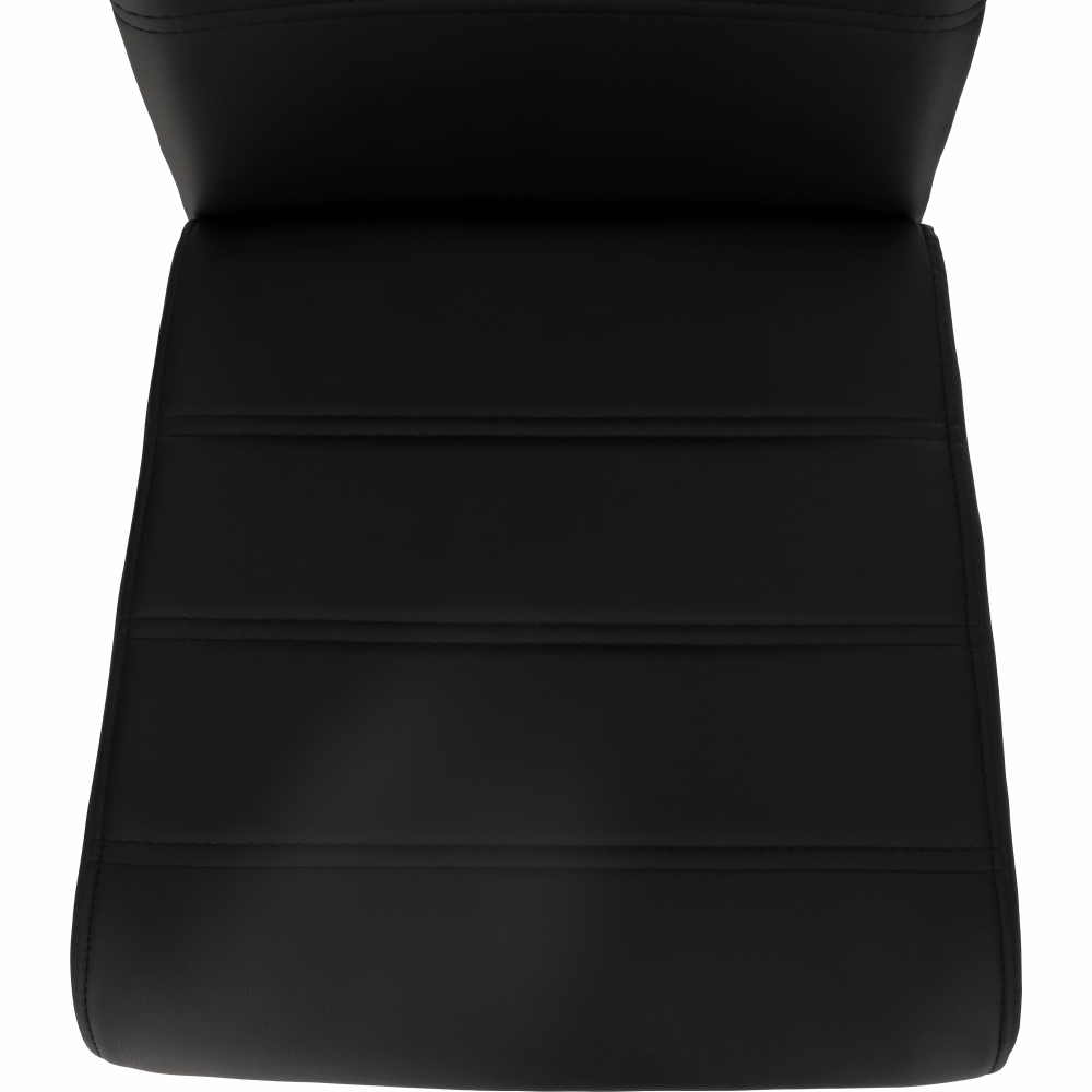 Scaun dining COMPIEGNE, negru / crom, piele eco, 42x56x99 cm Kondela