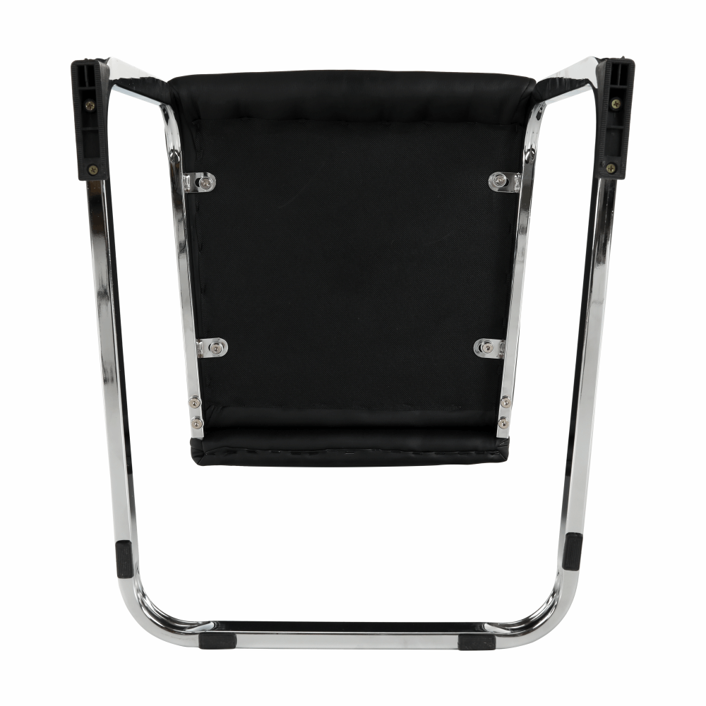 Scaun dining COMPIEGNE, negru / crom, piele eco, 42x56x99 cm Kondela