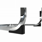 Scaun dining COMPIEGNE, negru / crom, piele eco, 42x56x99 cm Kondela