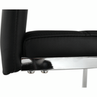 Scaun dining COMPIEGNE, negru / crom, piele eco, 42x56x99 cm Kondela