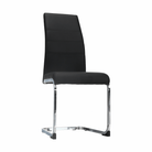 Scaun dining COMPIEGNE, negru / crom, piele eco, 42x56x99 cm Kondela