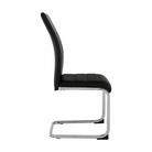 Scaun dining COMPIEGNE, negru / crom, piele eco, 42x56x99 cm Kondela