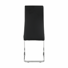 Scaun dining COMPIEGNE, negru / crom, piele eco, 42x56x99 cm Kondela