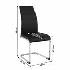 Scaun dining COMPIEGNE, negru / crom, piele eco, 42x56x99 cm Kondela