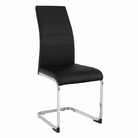 Scaun dining COMPIEGNE, negru / crom, piele eco, 42x56x99 cm Kondela