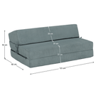 Saltea/scaun pliabil, 2 in 1, mentol, VEDIS Kondela