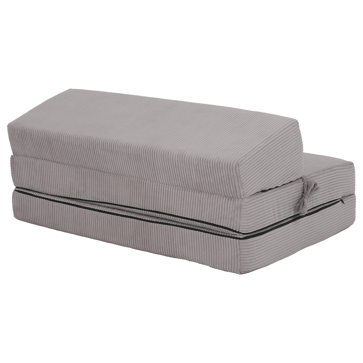 Saltea pliabilă/fotoliu extensibil, 2 in 1, gri, VEDIS Kondela