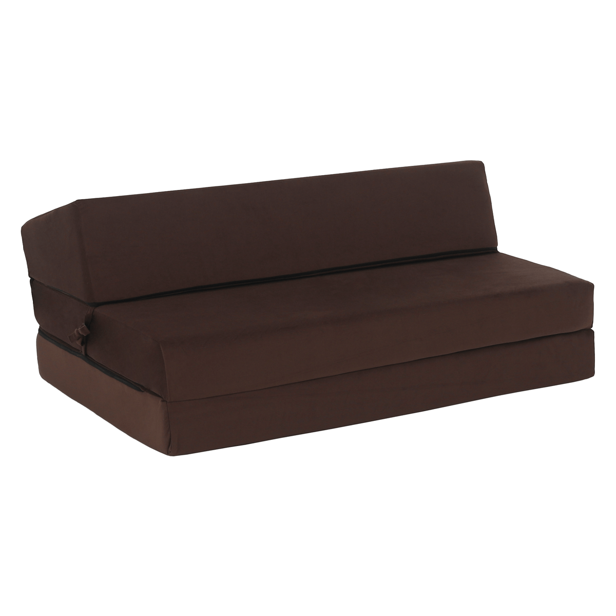 Saltea pliabilă/fotoliu extensibil, 2 in 1, maro, VEDIS Kondela