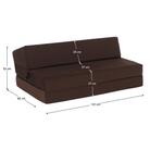 Saltea pliabilă/fotoliu extensibil, 2 in 1, maro, VEDIS Kondela