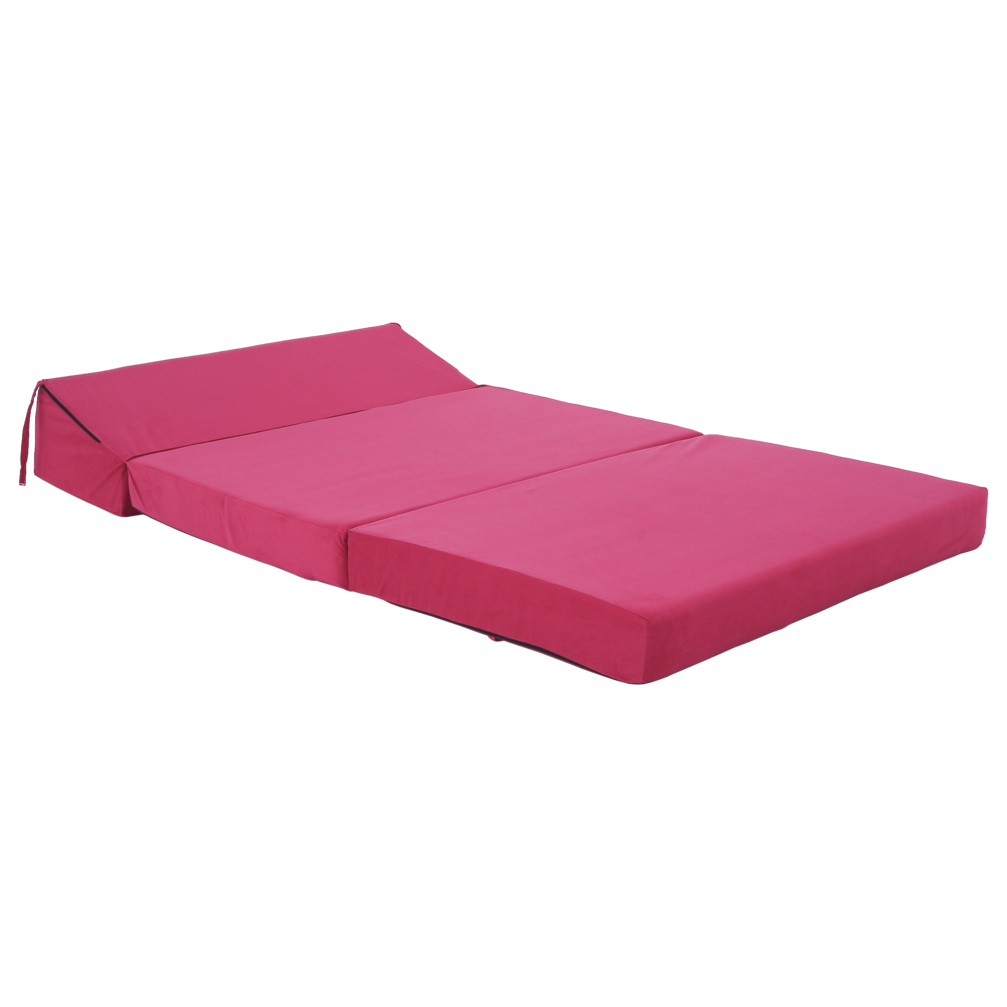 Saltea pliabilă/fotoliu extensibil SOURE, 2 in 1, roz magenta, 120x82x52 cm Kondela