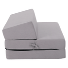Saltea/scaun pliabil, 2 in 1, gri deschis, VEDIS Kondela