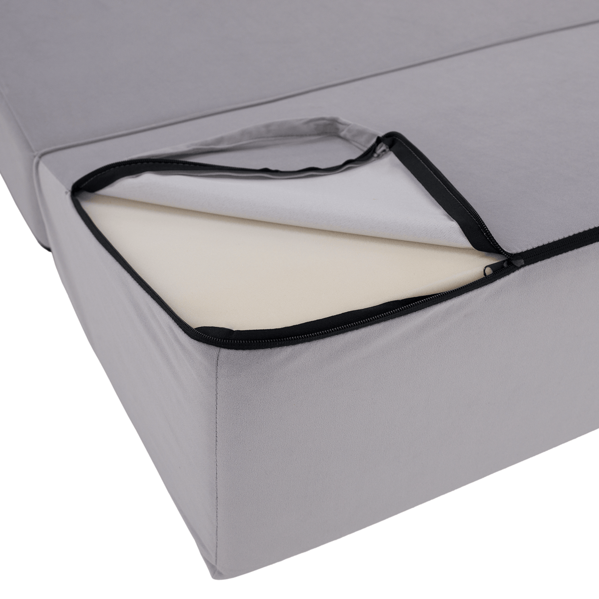 Saltea/scaun pliabil, 2 in 1, gri deschis, VEDIS Kondela