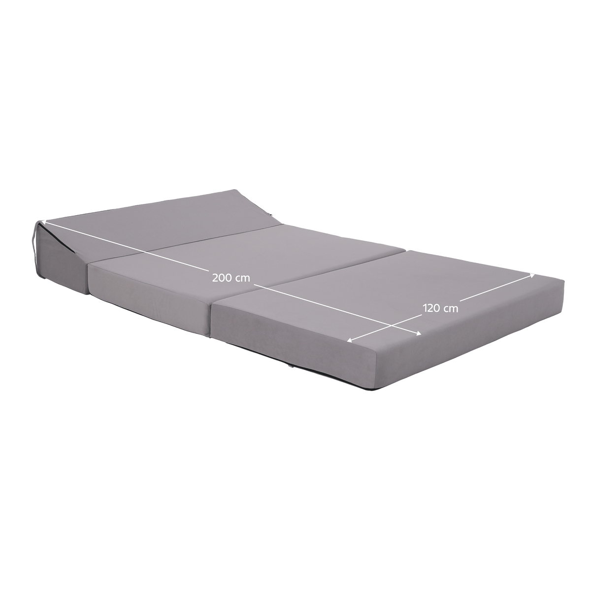 Saltea/scaun pliabil, 2 in 1, gri deschis, VEDIS Kondela