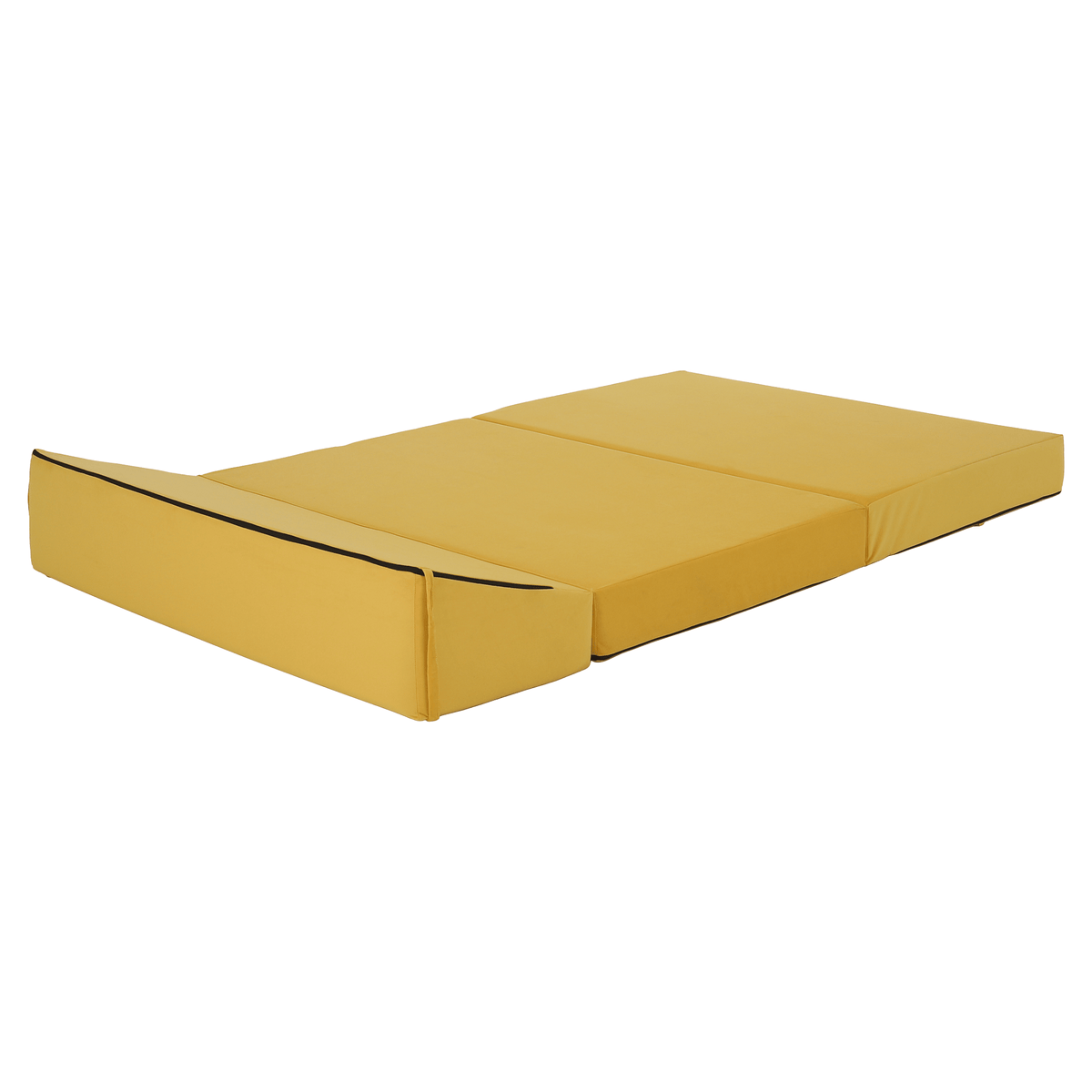 Saltea pliabilă/fotoliu extensibil, 2 in 1, galben, VEDIS Kondela