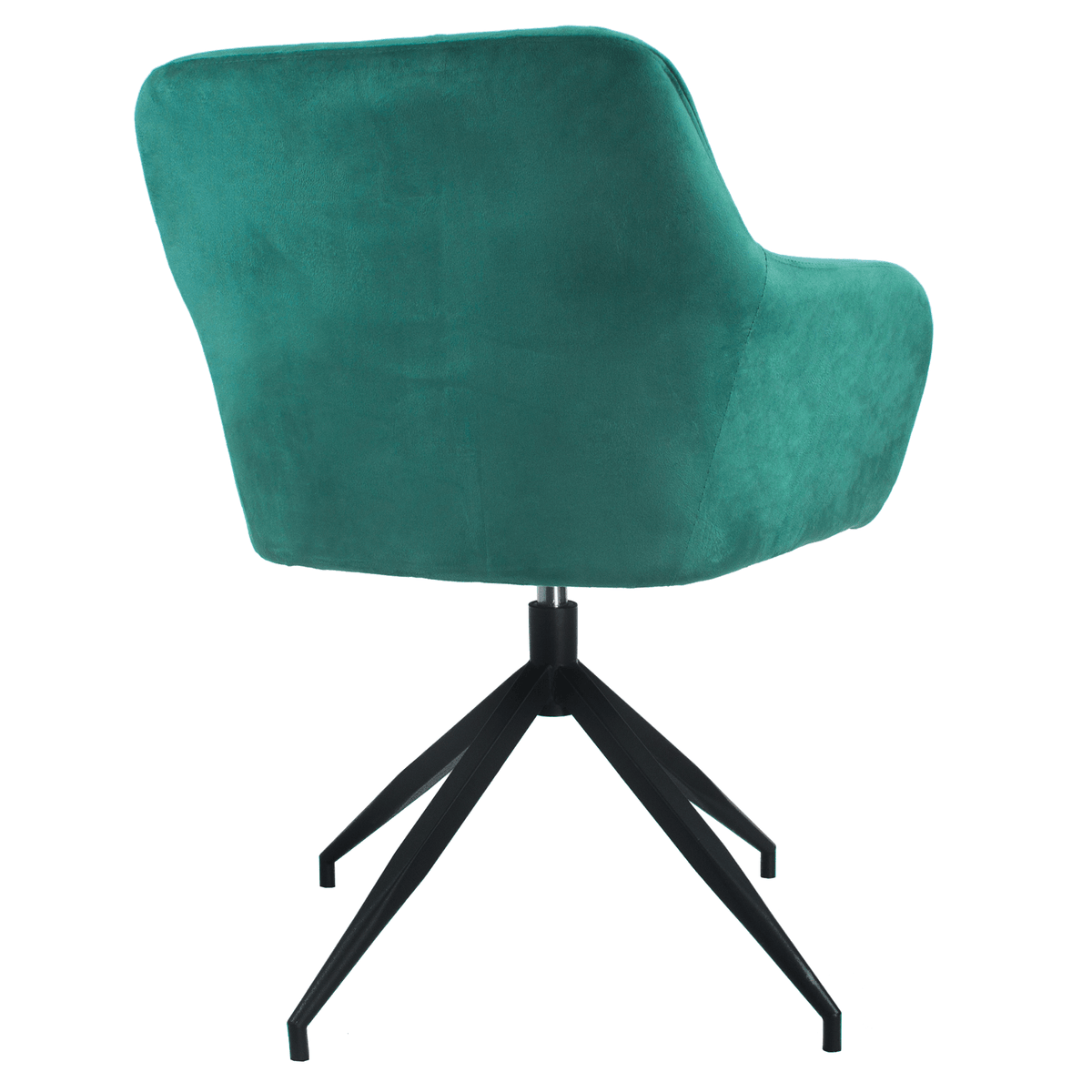 Scaun pivotant BAGNARA, țesătură de catifea verde/negru, țesătură din catifea, 66x66x83 cm Kondela