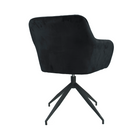 Scaun pivotant BAGNARA, țesătură de catifea gri închis/negru, 66x66x83 cm Kondela