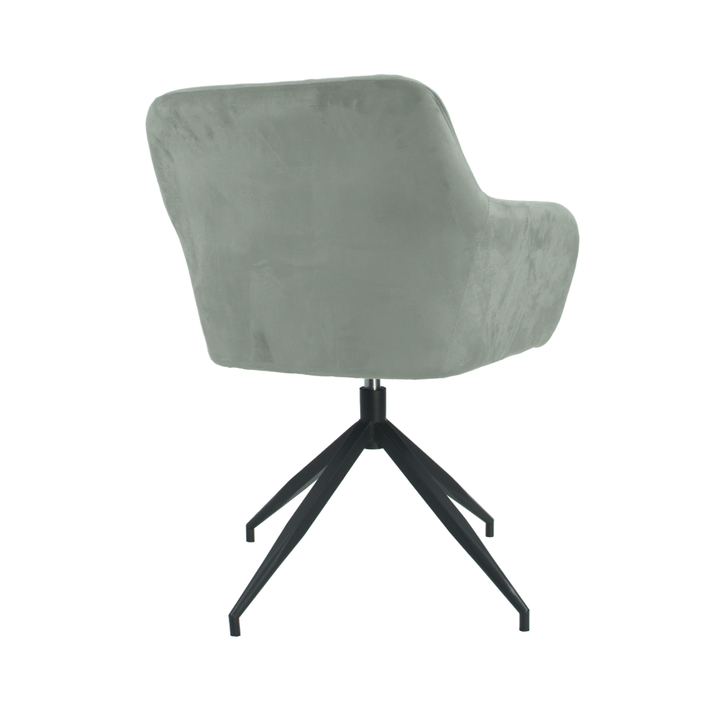 Scaun pivotant BAGNARA, țesătură de catifea maro-gri/negru, 66x66x83 cm Kondela