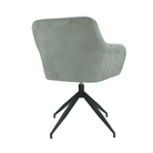 Scaun pivotant BAGNARA, țesătură de catifea maro-gri/negru, 66x66x83 cm Kondela