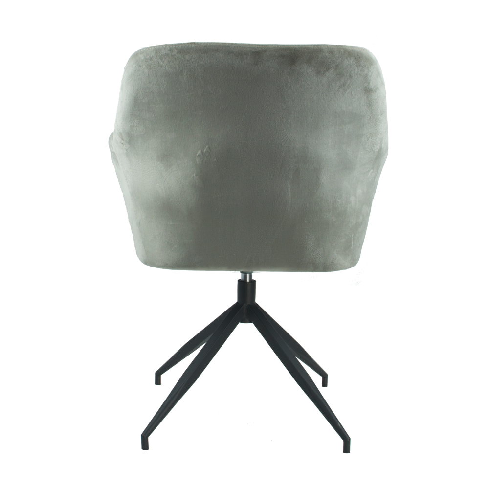 Scaun pivotant BAGNARA, țesătură de catifea maro-gri/negru, 66x66x83 cm Kondela