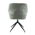 Scaun pivotant BAGNARA, țesătură de catifea maro-gri/negru, 66x66x83 cm Kondela