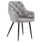Fotoliu de design SILVI, material Velvet gri, țesătură Velvet/metal, 54x62x87 cm Kondela